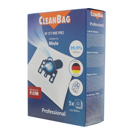 Cleanbag mint Miele F/J/M mikroszálas porzsák 5 db-os + 2 filter Miele porszívókhoz 