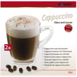 Cappuccino üvegpohár kávéscsésze készlet 2 db-os