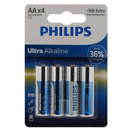 Philips Ultra Alkaline elem 4db AA LR6E4B